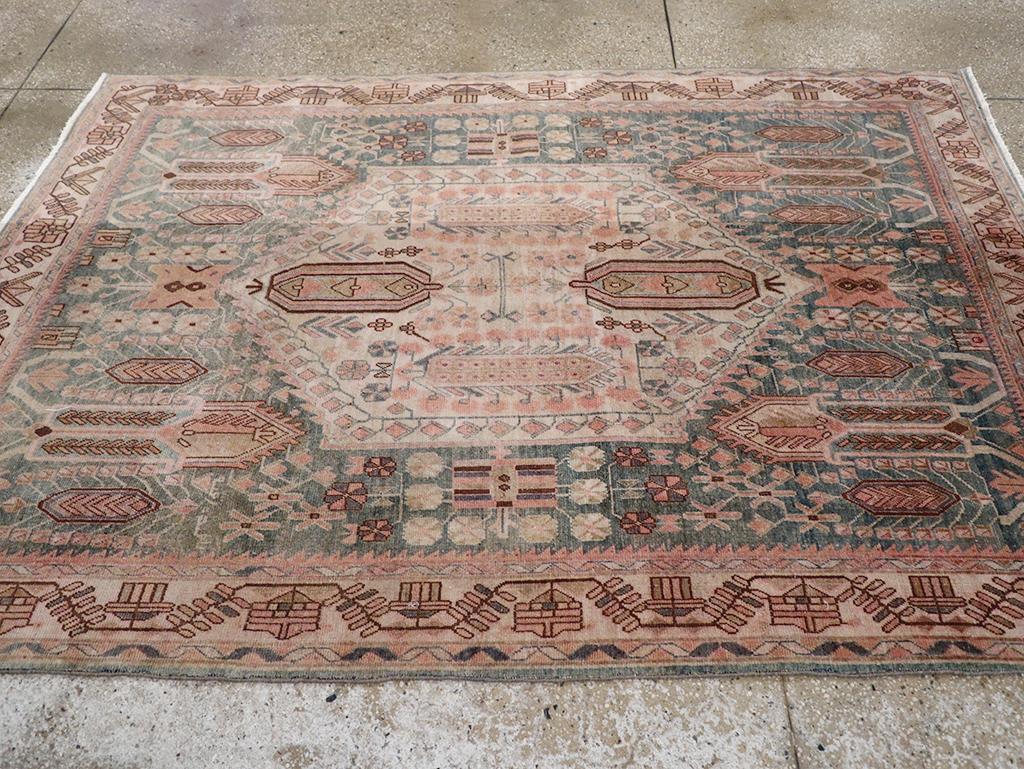 Persiano Mid-20th Century Persian Afshar Accent Rug in vendita