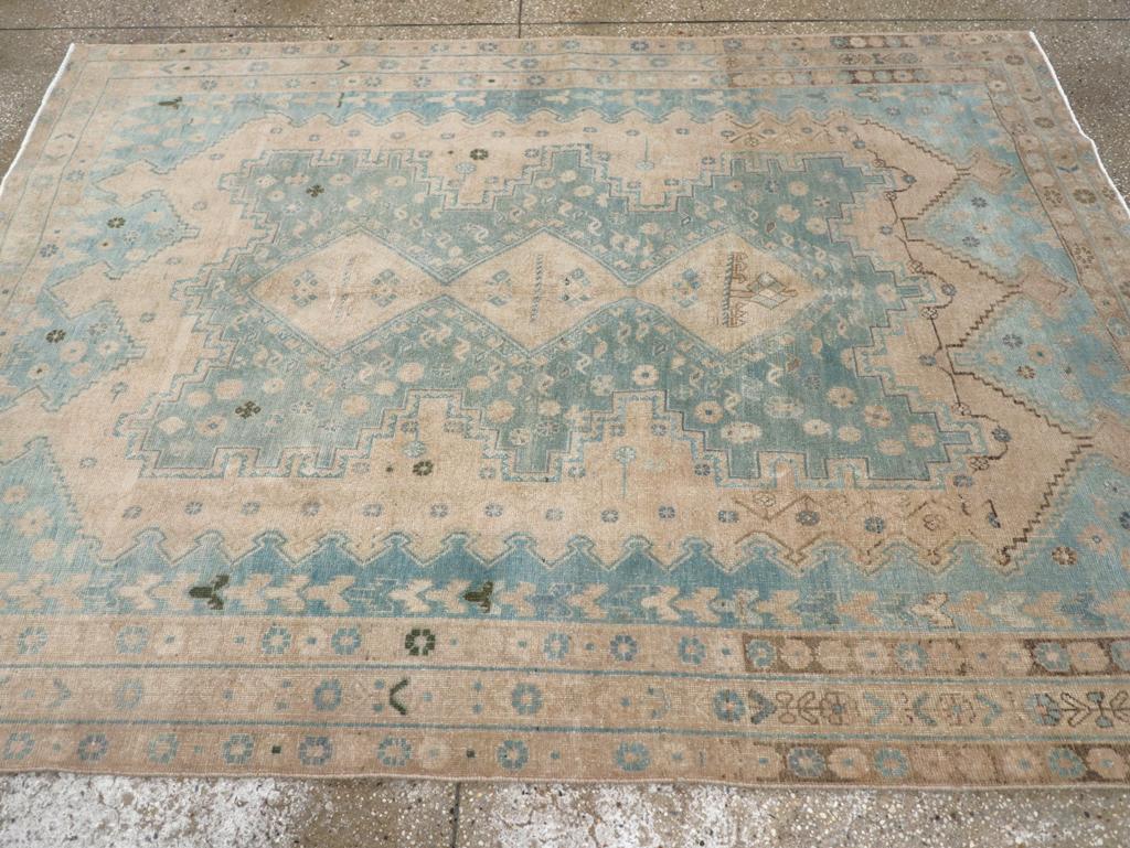 Mid-20th Century Persian Afshar Accent Rug (Persisch) im Angebot