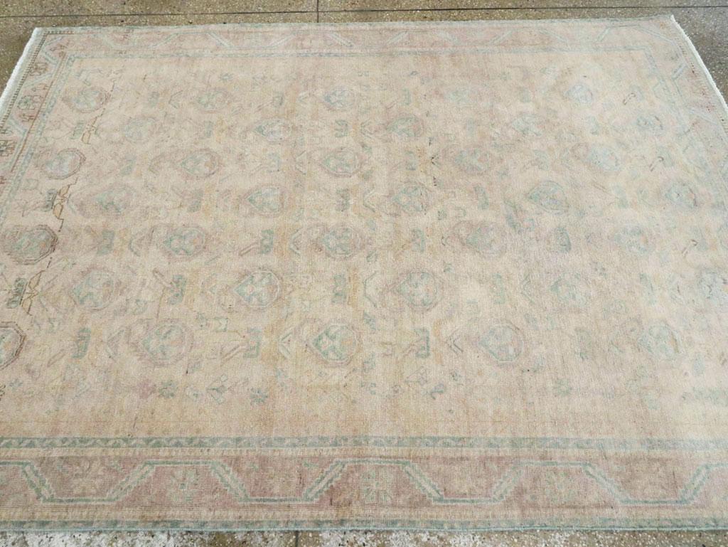 Hand-Knotted Mid-20th Century Persian Afshar Accent Rug For Sale