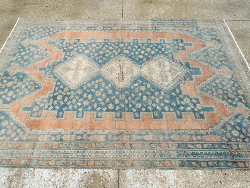 Alfombra de acento persa Afshar de mediados del siglo XX Persa en venta