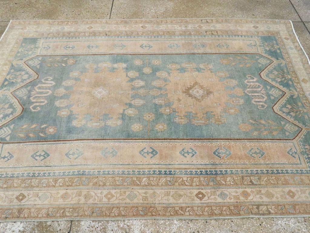Hand-Knotted Mid-20th Century Persian Afshar Accent Rug For Sale
