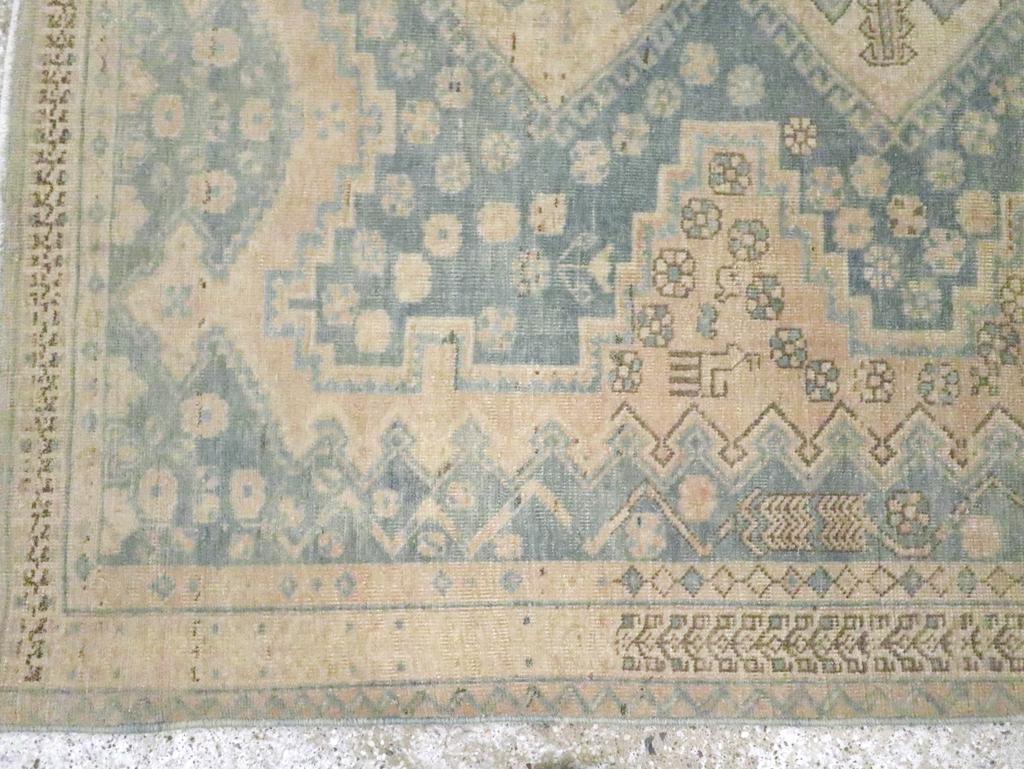 Mid-20th Century Persian Afshar Accent Rug In Excellent Condition For Sale In New York, NY