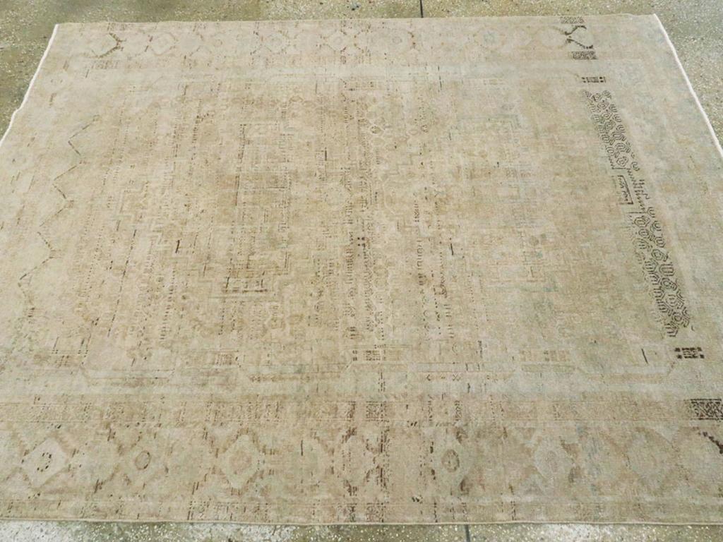 Alfombra de acento persa Afshar de mediados del siglo XX Anudado a mano en venta