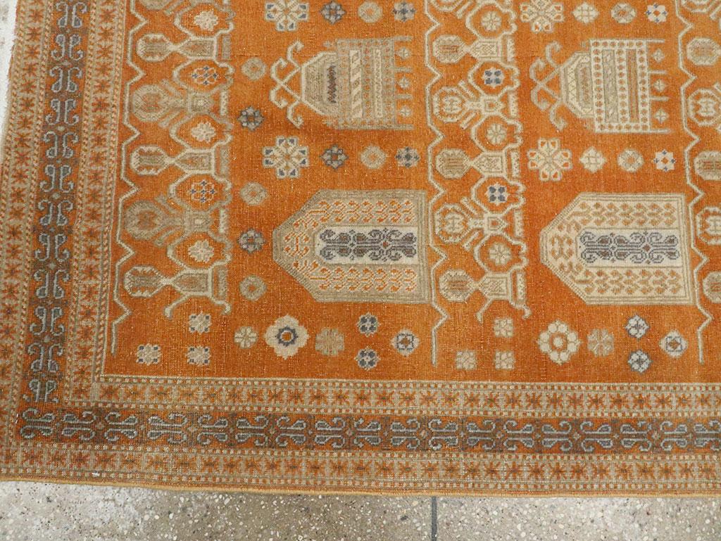 Mid-20th Century Persian Afshar Accent Rug In Excellent Condition For Sale In New York, NY