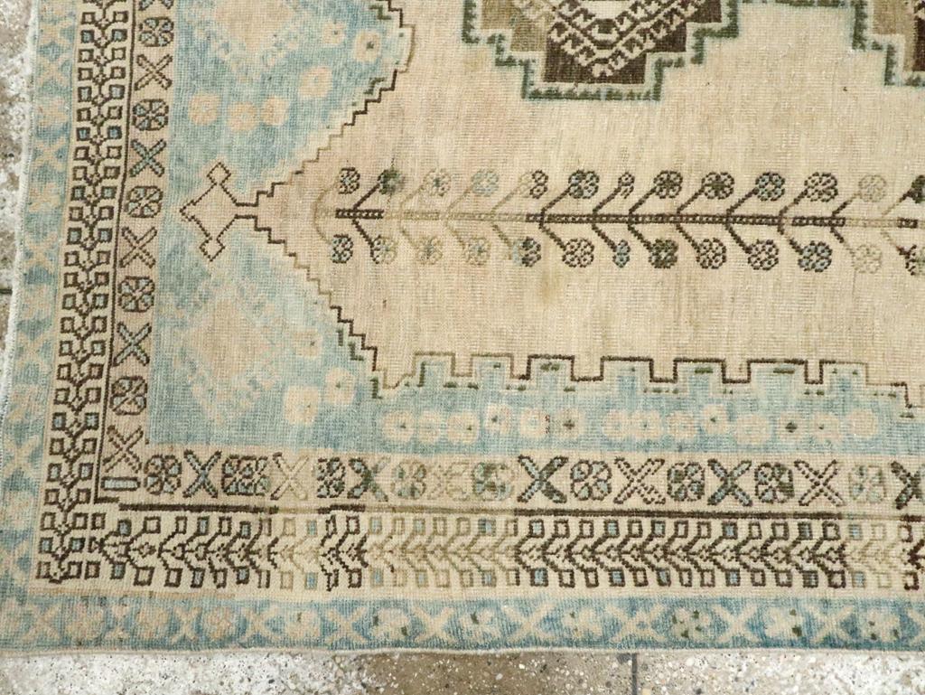 Mid-20th Century Persian Afshar Accent Rug In Excellent Condition For Sale In New York, NY