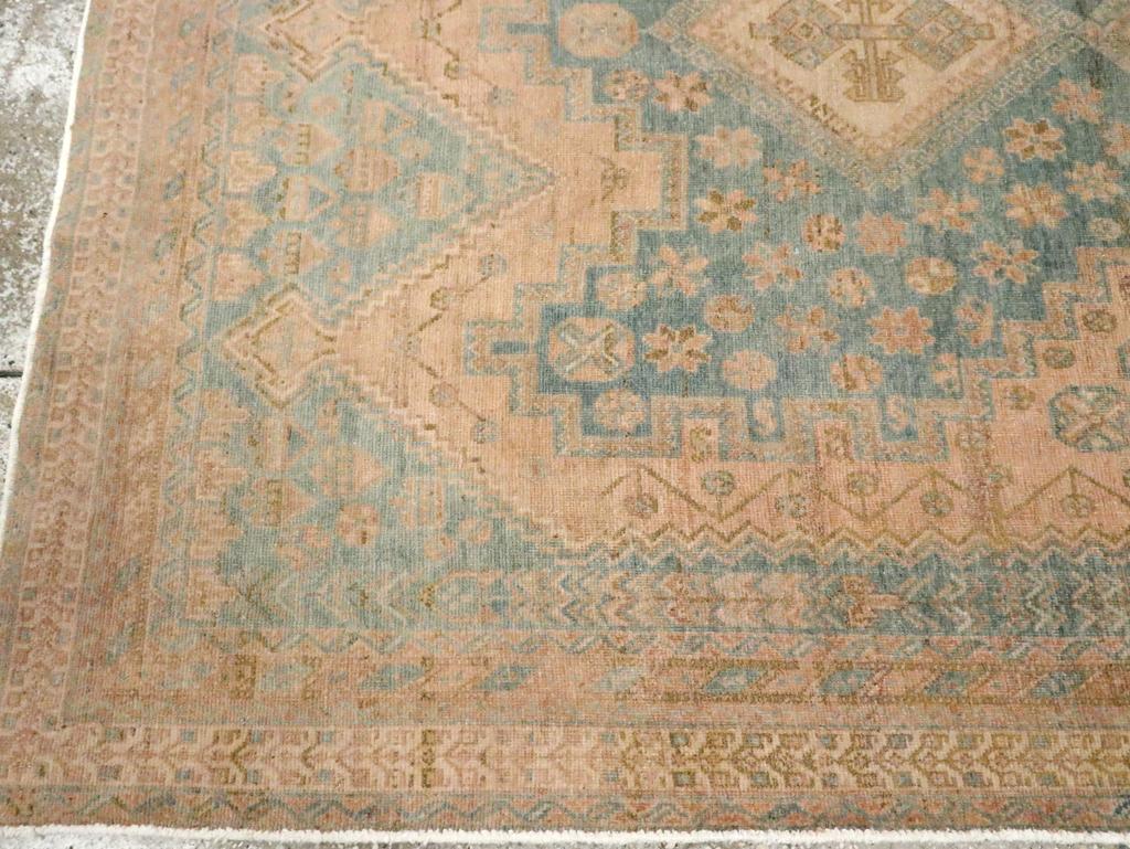 Mid-20th Century Persian Afshar Accent Rug In Excellent Condition For Sale In New York, NY