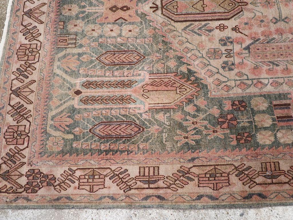 Annodato a mano Mid-20th Century Persian Afshar Accent Rug in vendita