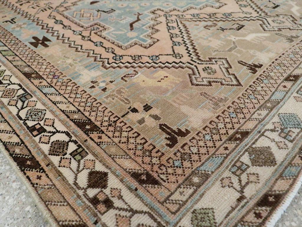 Mid-20th Century Persian Afshar Accent Rug In condizioni ottime in vendita a New York, NY