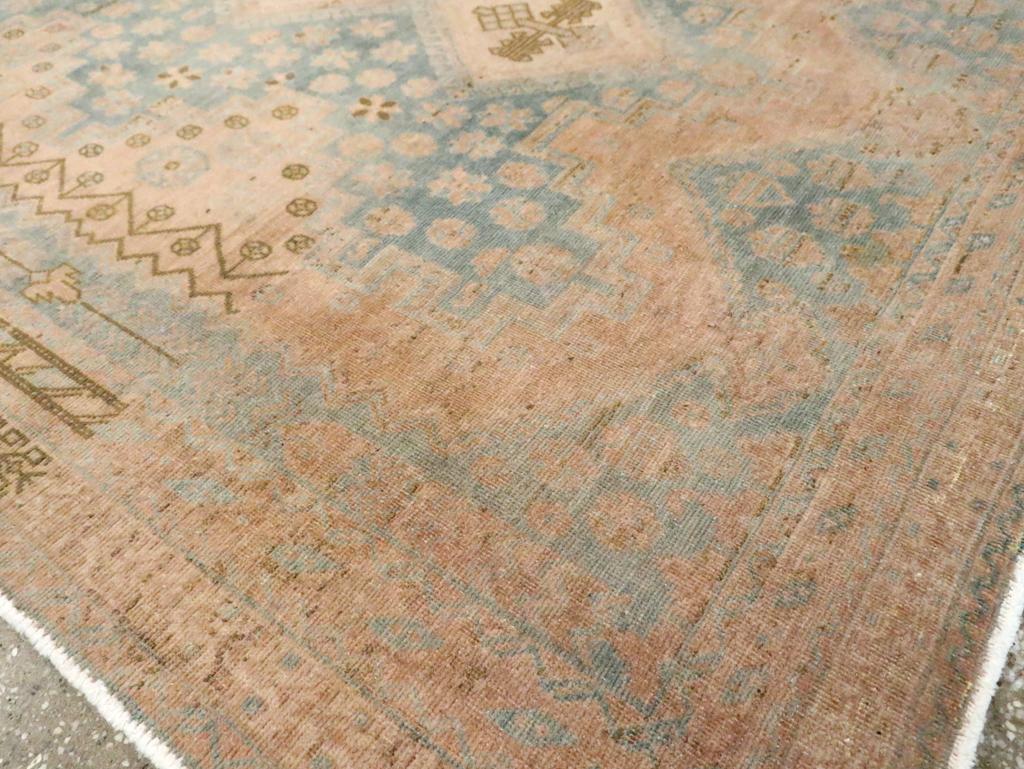 Wool Mid-20th Century Persian Afshar Accent Rug For Sale
