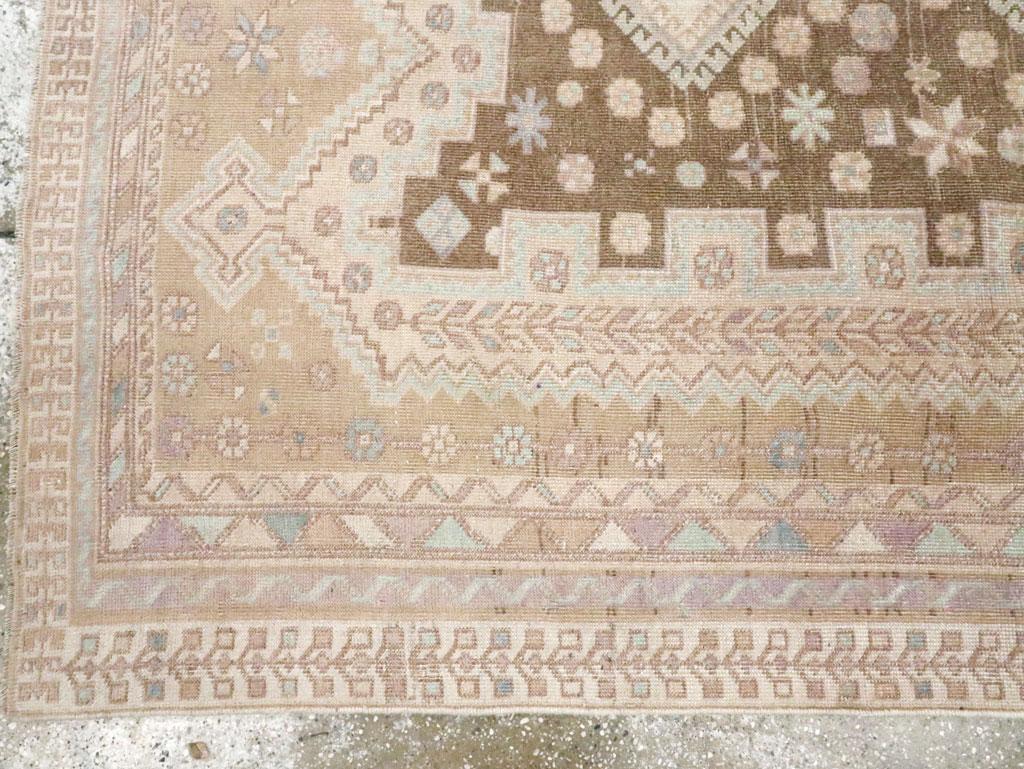 Wool Mid-20th Century Persian Afshar Accent Rug For Sale