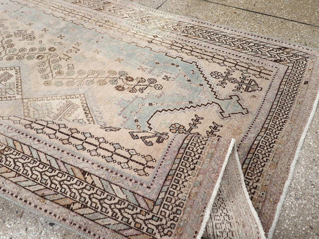 Mid-20th Century Persian Afshar Accent Rug For Sale 1