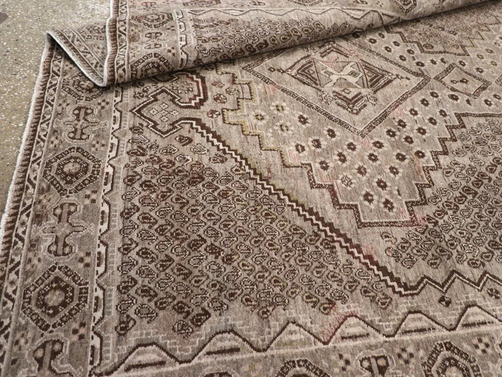 Mid-20th Century Persian Afshar Accent Rug For Sale 2