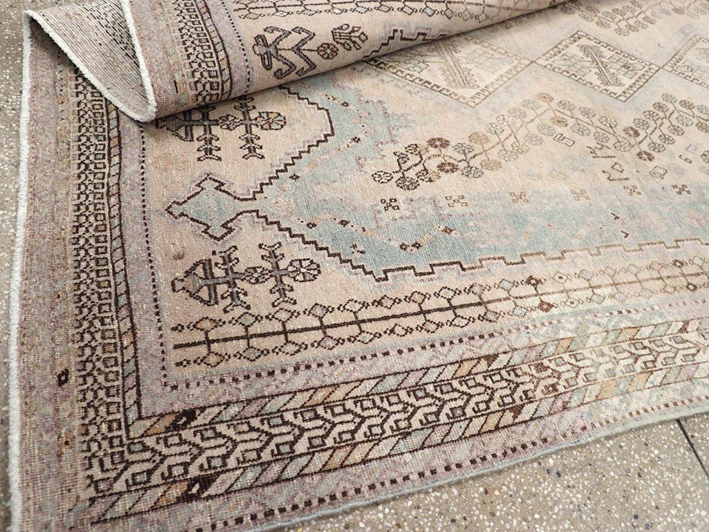 Mid-20th Century Persian Afshar Accent Rug For Sale 2