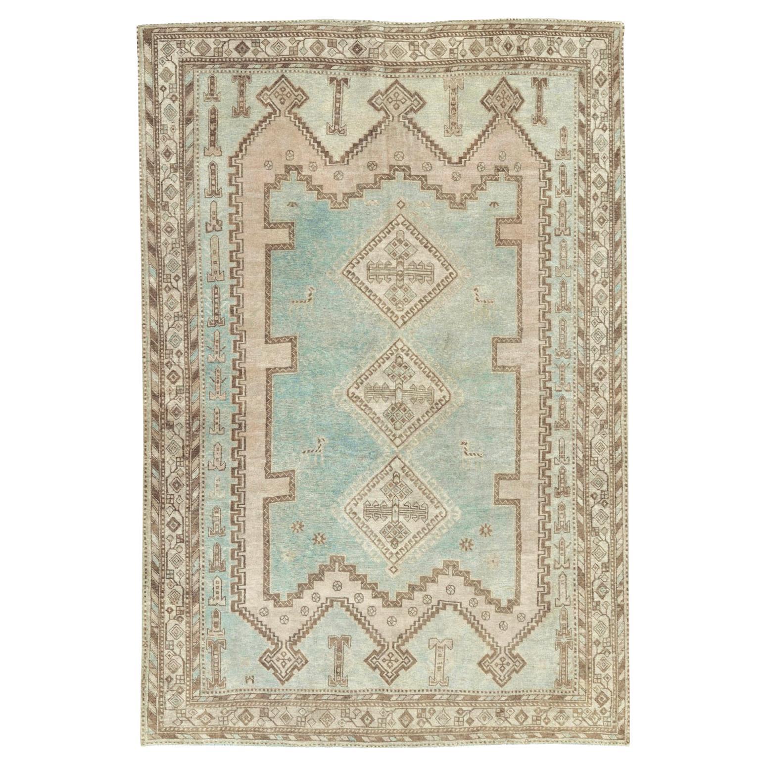 Mid-20th Century Persian Afshar Accent Rug