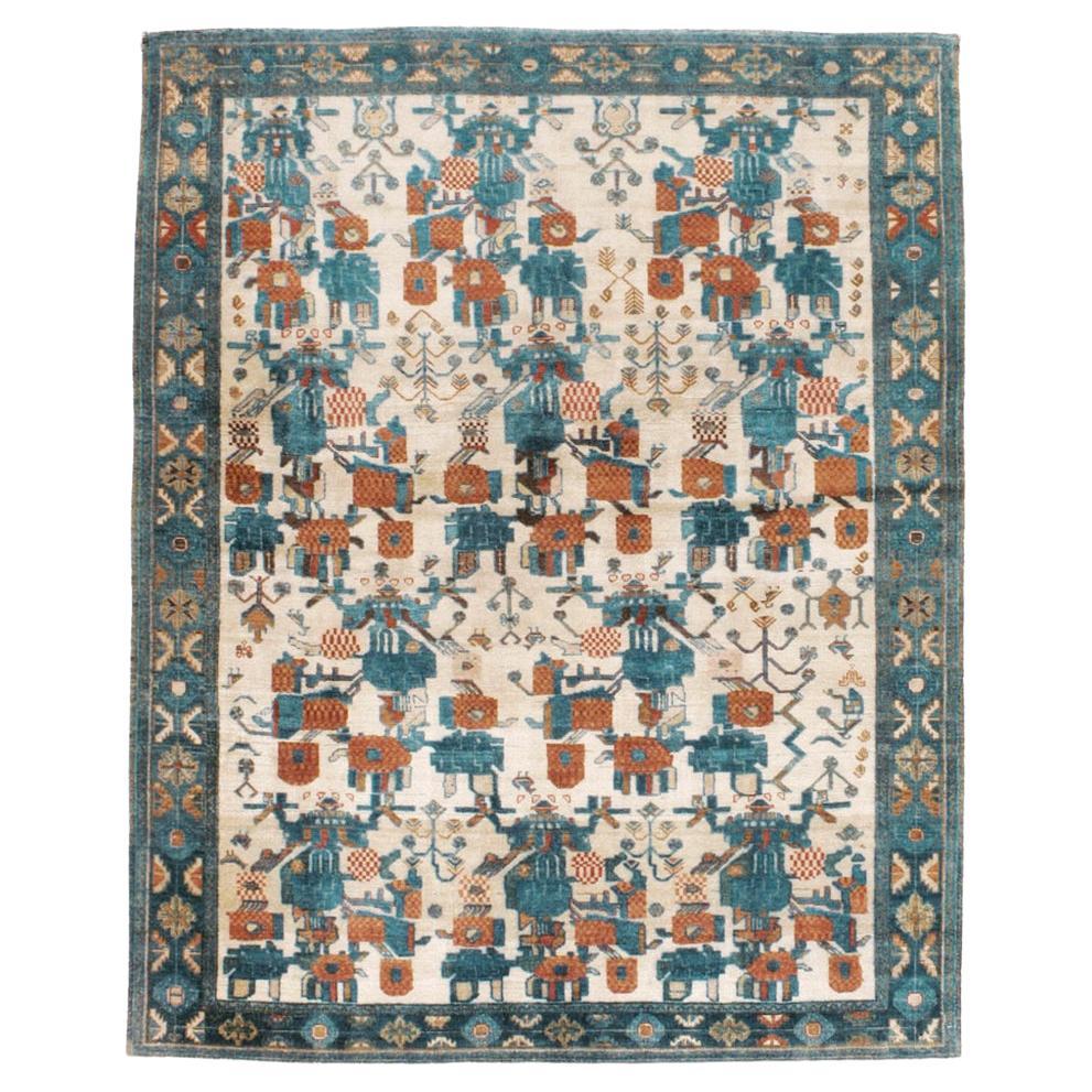 Mid-20th Century Persian Afshar Accent Rug