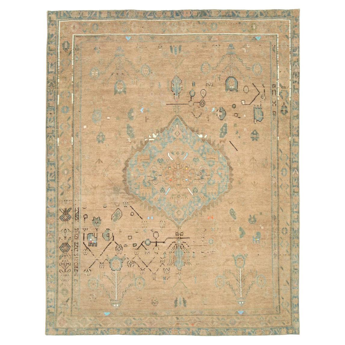 Mid-20th Century Persian Afshar Accent Rug in vendita