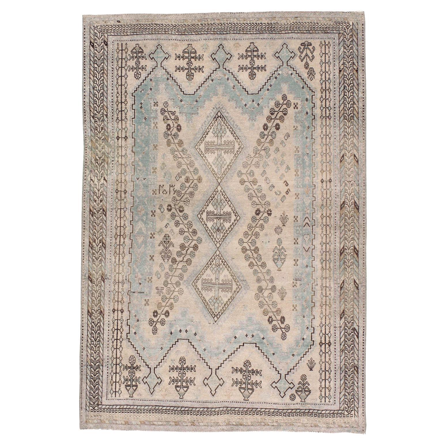 Mid-20th Century Persian Afshar Accent Rug For Sale
