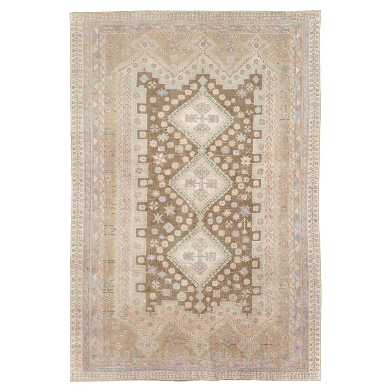 Mid-20th Century Persian Afshar Accent Rug For Sale