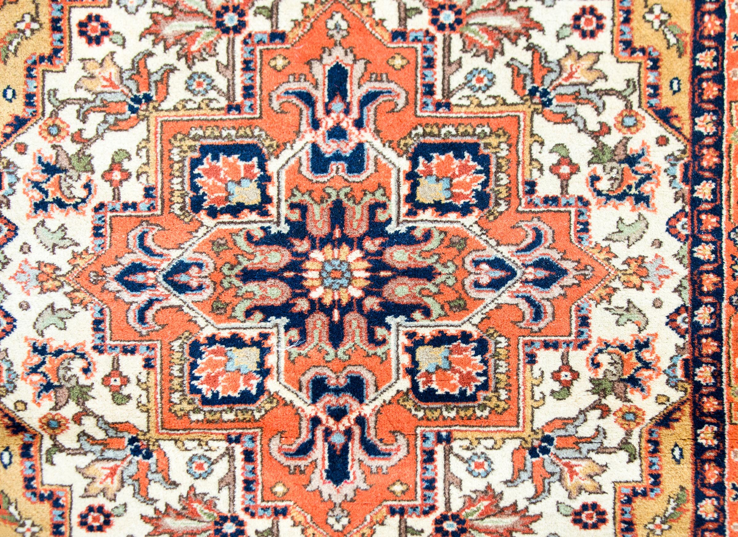 Hand-Knotted Mid-20th Century Persian Ardabil Rug For Sale