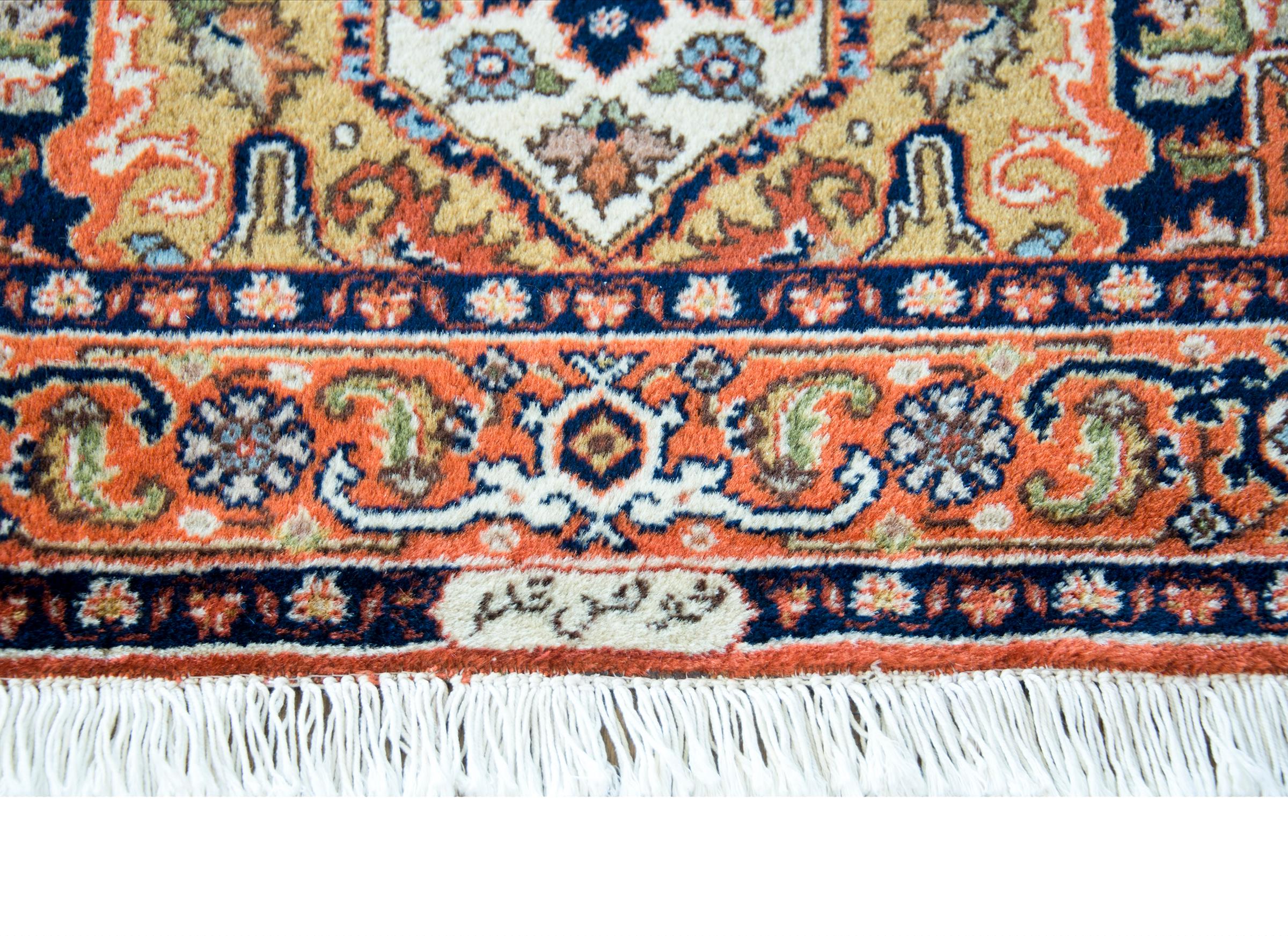 Wool Mid-20th Century Persian Ardabil Rug For Sale