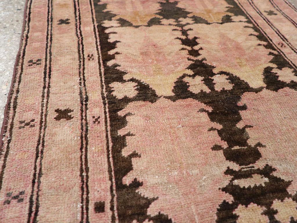 Rustic Mid-20th Century Persian Ardebil Throw Rug For Sale