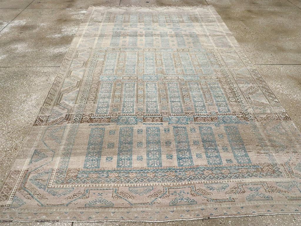 Wool Mid-20th Century Persian Baluch Accent Carpet For Sale