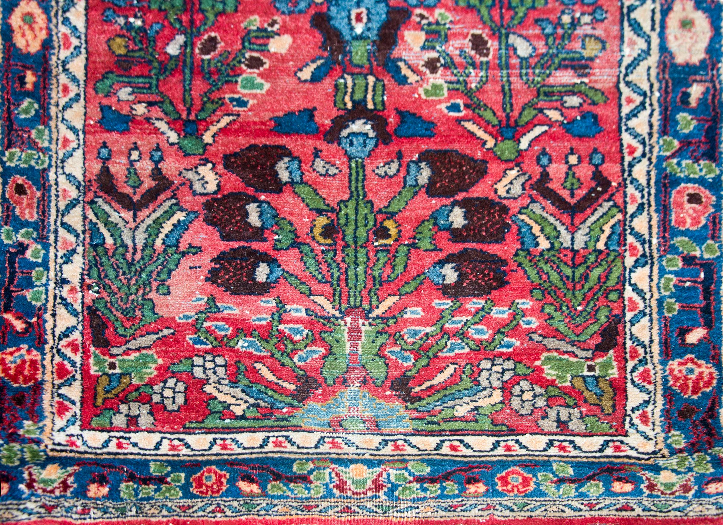 Wool Mid-20th Century Persian Dargazin Runner For Sale