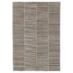 Tapis d'accent Kilim persan à tissage plat du milieu du 20e siècle