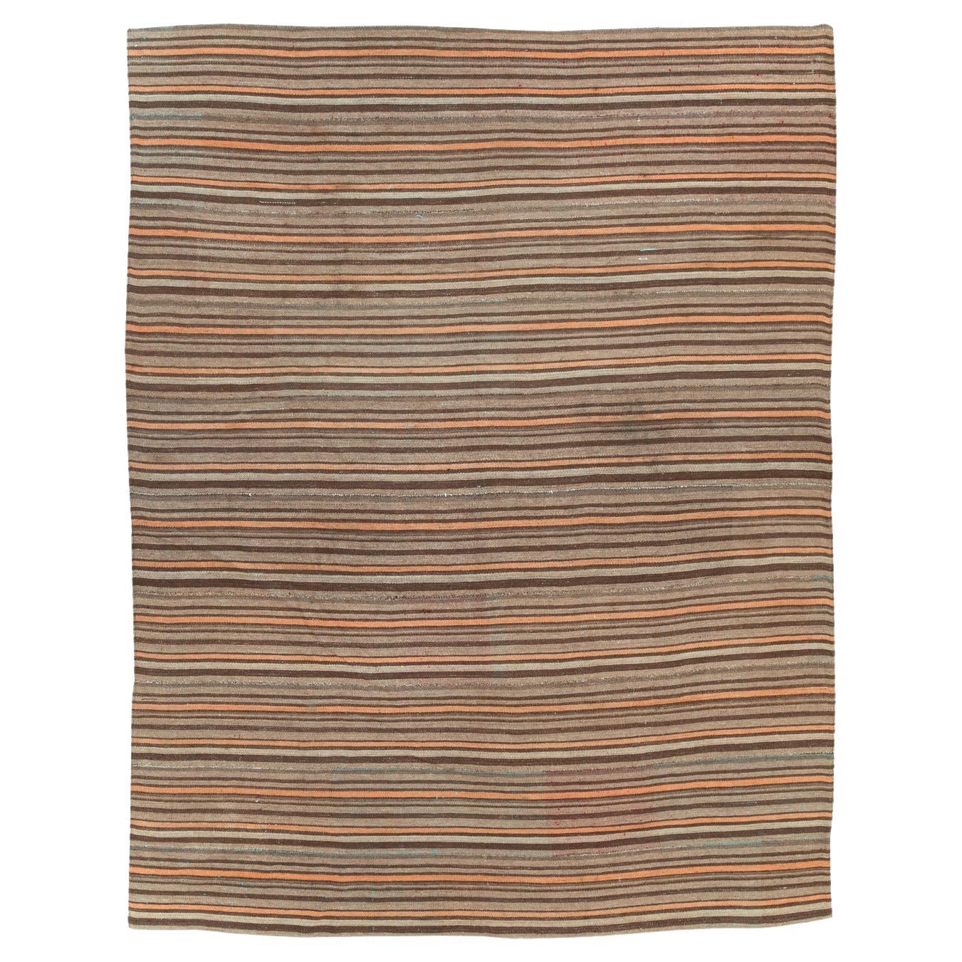 Mitte des 20. Jahrhunderts Persischer Flachgewebe-Kilim-Akzentteppich