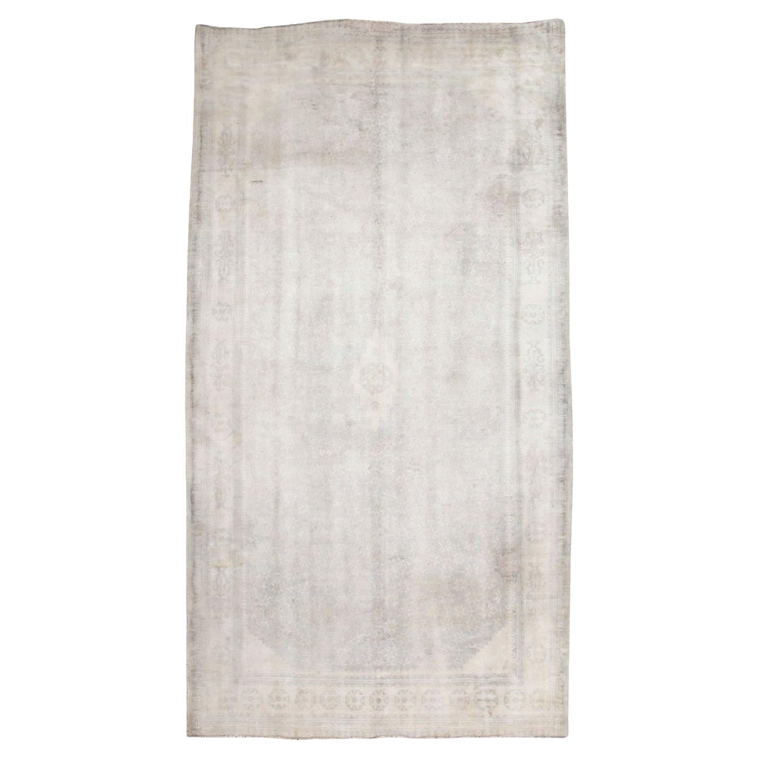 Alfombra Persa Kilim de Tejido Plano de mediados del siglo XX