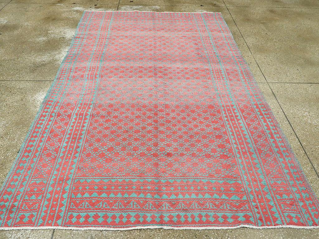 Persischer Flachgewebe-Kilim-Akzentteppich aus der Mitte des 20. (Kelim) im Angebot