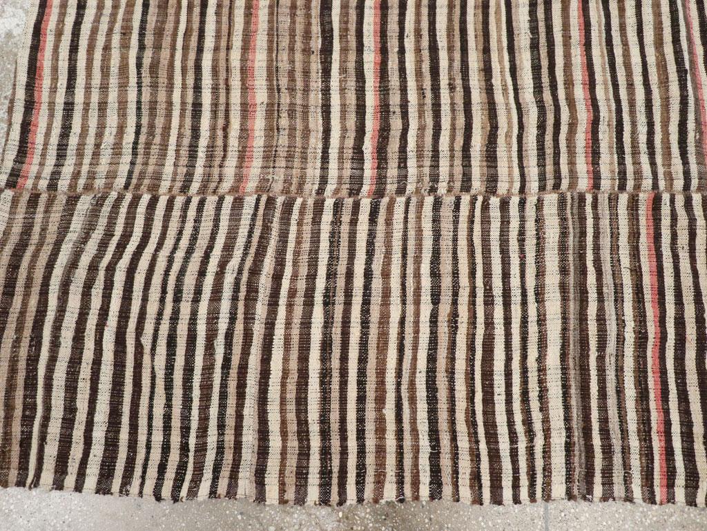 Wool Mid-20th Century Persian Flatweave Kilim Accent Rug For Sale