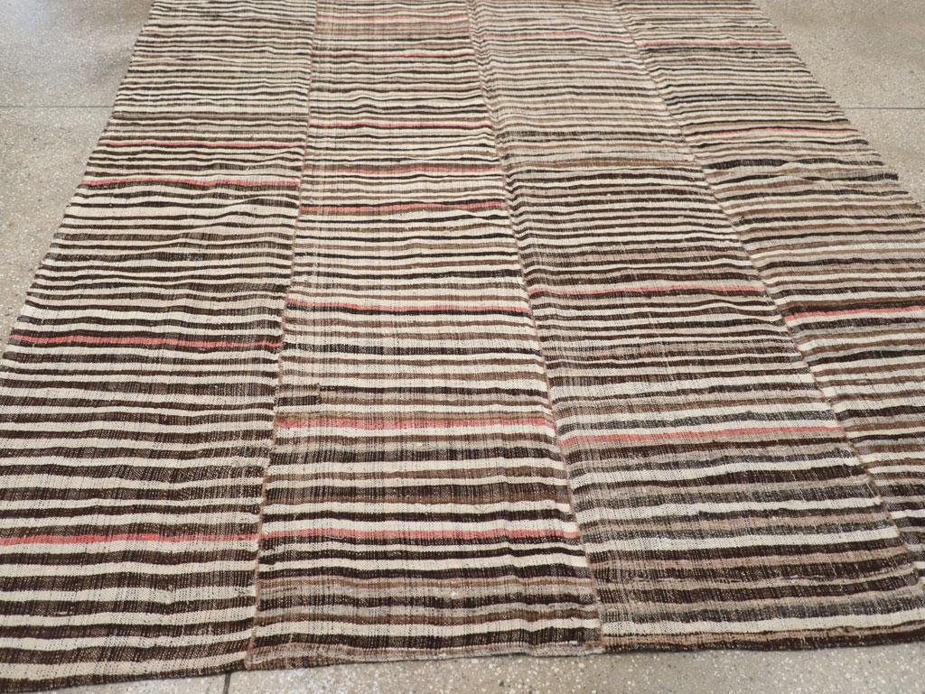 Mid-20th Century Persian Flatweave Kilim Accent Rug For Sale 1