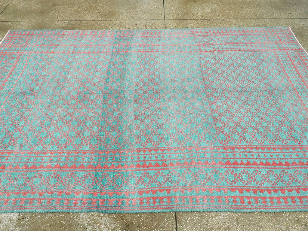Persischer Flachgewebe-Kilim-Akzentteppich aus der Mitte des 20. (Baumwolle) im Angebot
