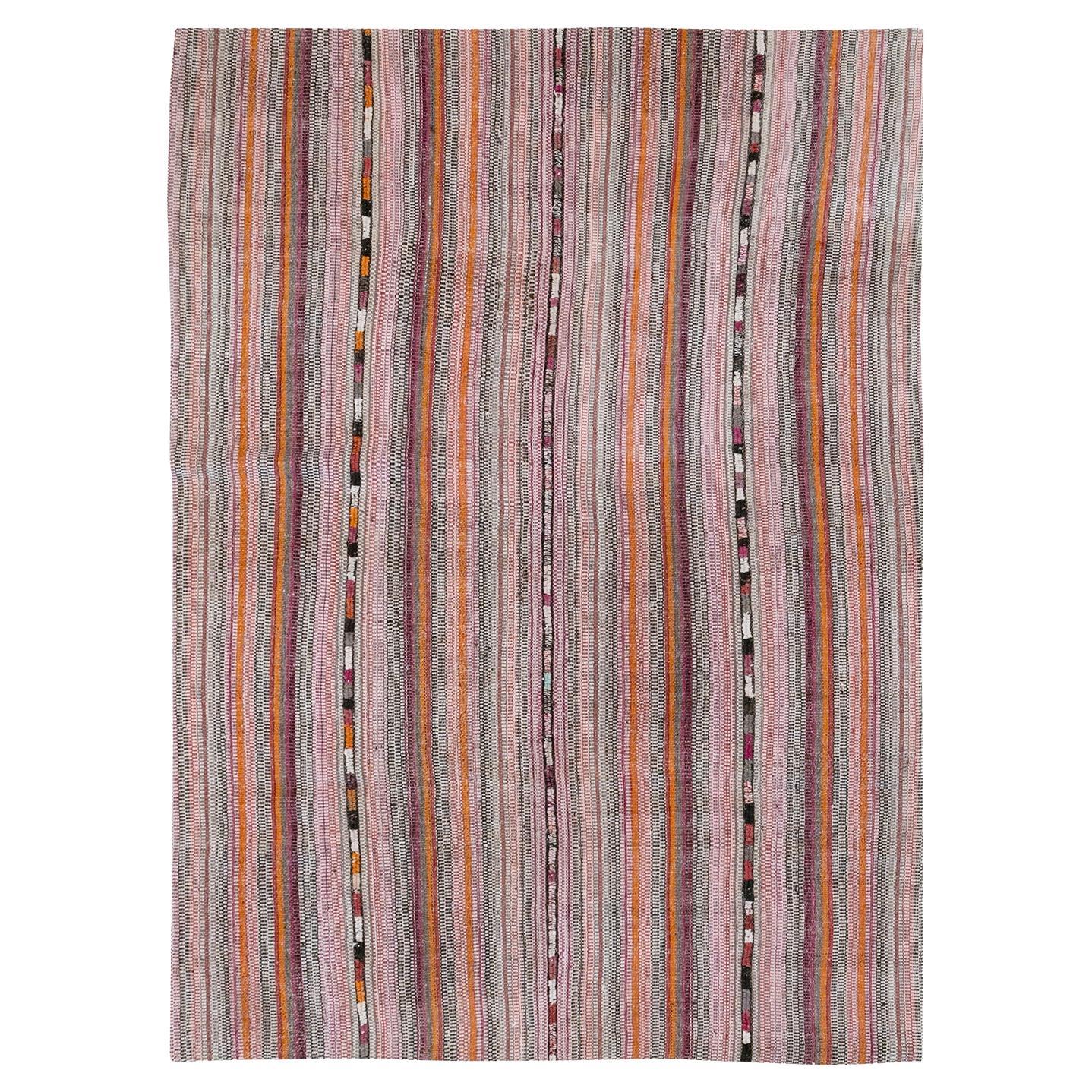 Mid-20th Century Persian Flatweave Kilim Accent Rug
