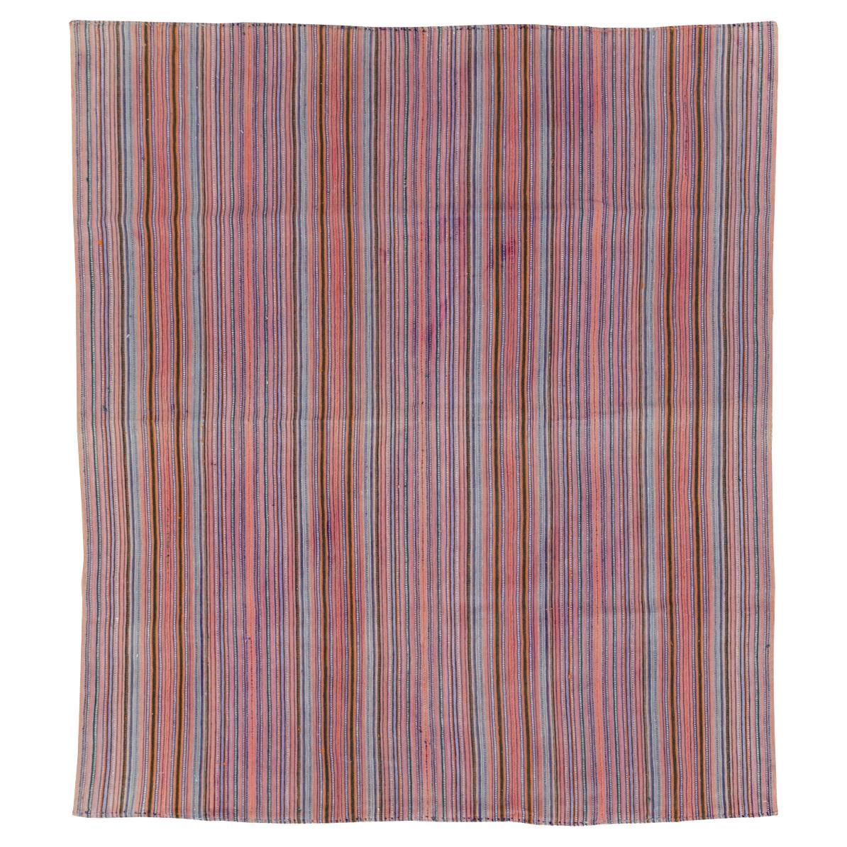 Mid-20th Century Persian Flatweave Kilim Accent Rug For Sale
