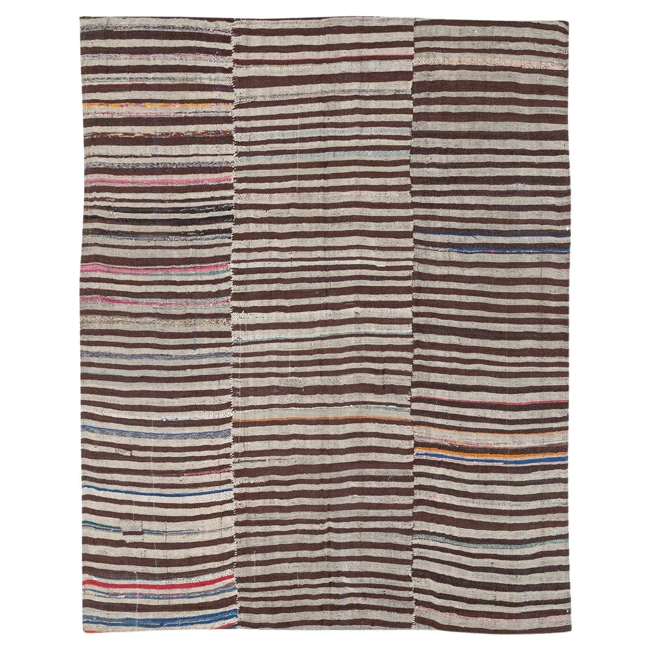 Mid-20th Century Persian Flatweave Kilim Accent Rug