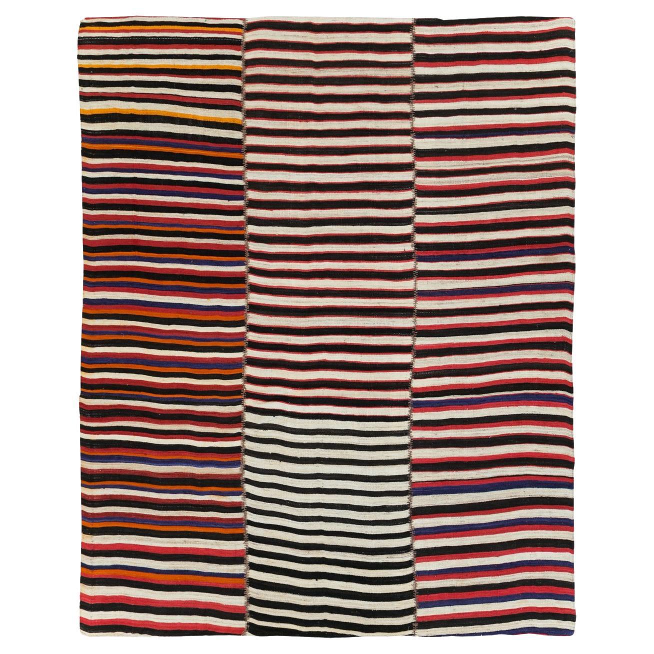 Mid-20th Century Persian Flatweave Kilim Accent Rug