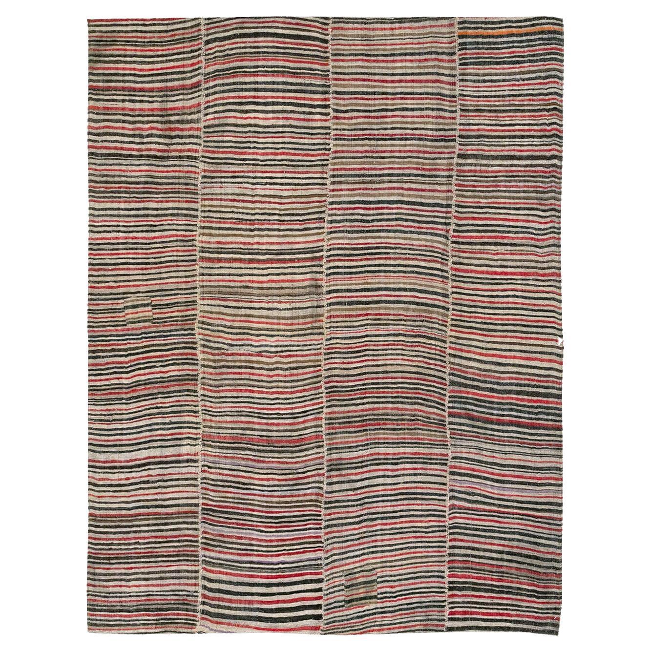Mid-20th Century Persian Flatweave Kilim Accent Rug
