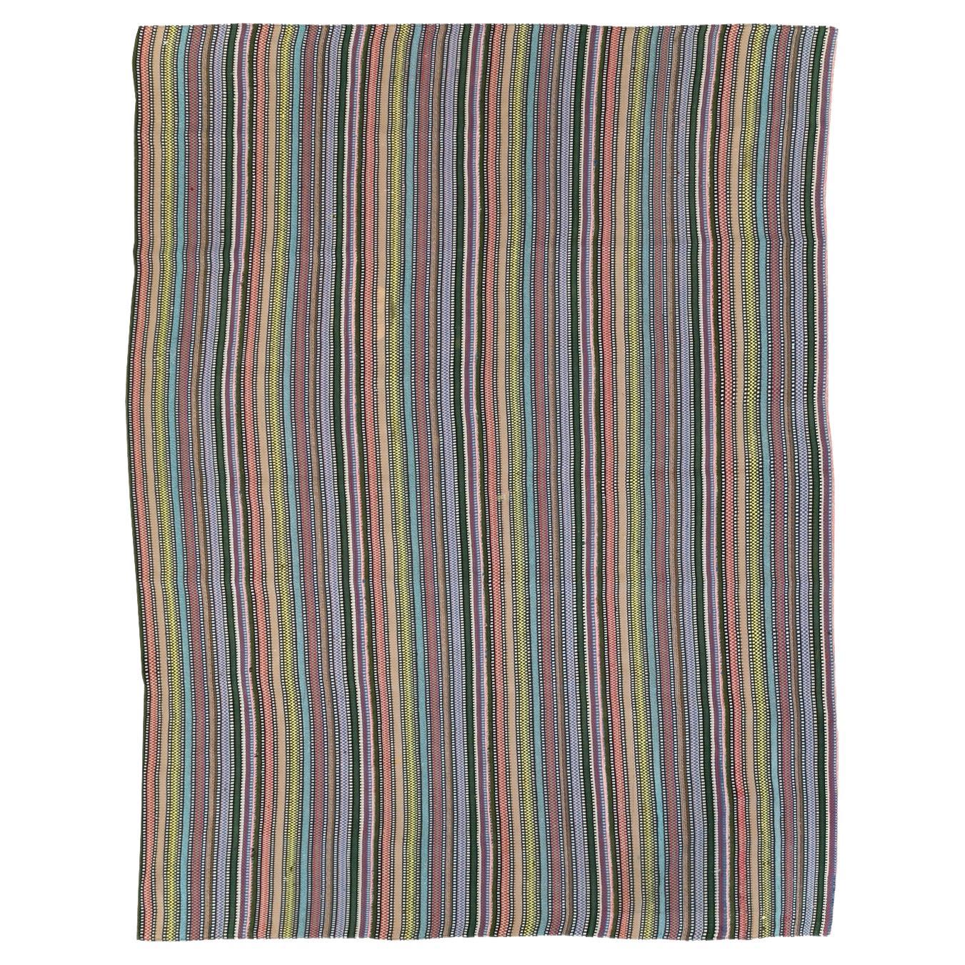 Persischer Flachgewebe-Kilim-Akzentteppich aus der Mitte des 20.