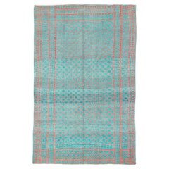 Tapis persan Kilim à tissage plat du milieu du 20e siècle