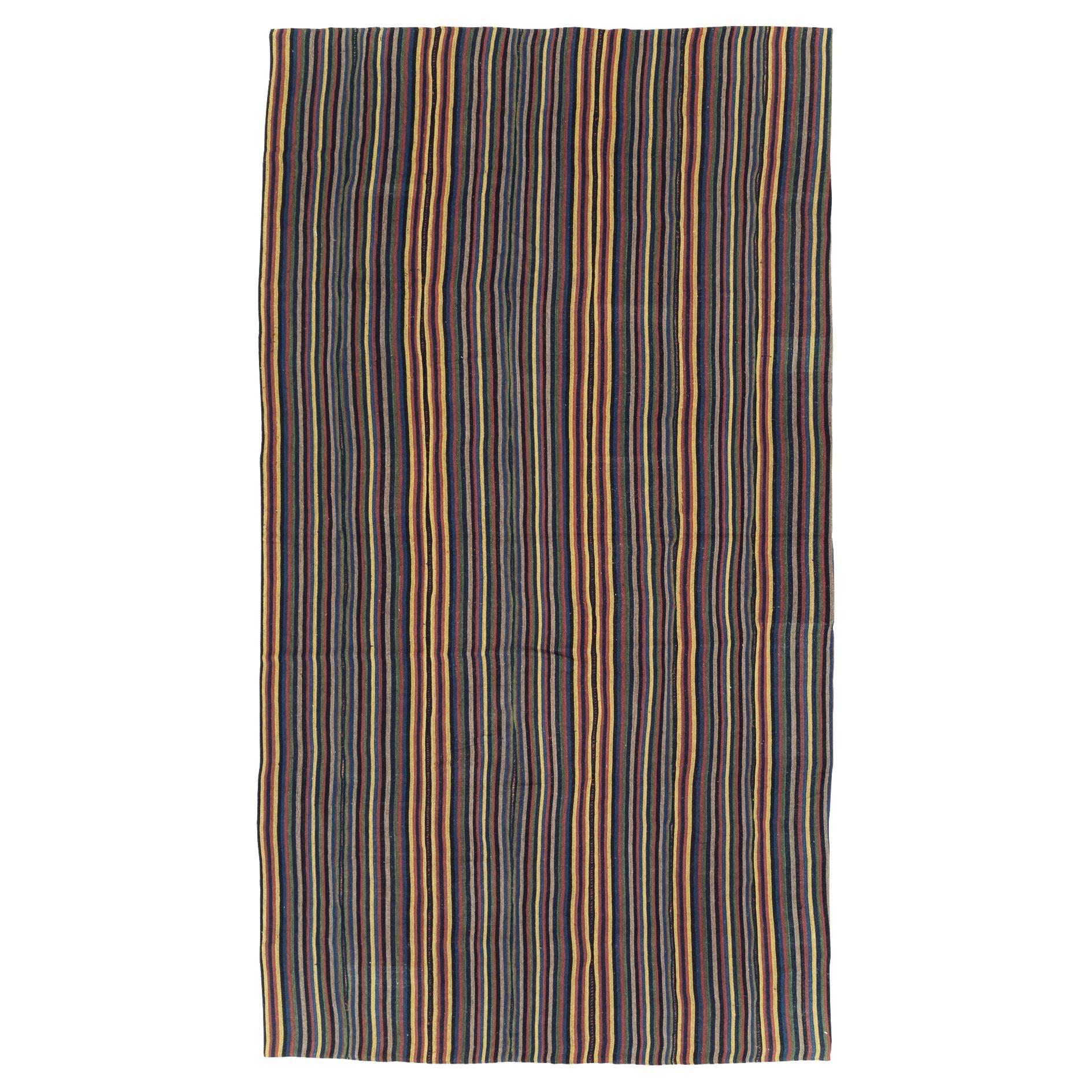 Mid-20th Century Persian Flatweave Kilim Gallery Carpet