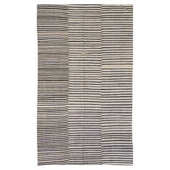 Alfombra persa de tejido plano Kilim Gallery de mediados del siglo XX