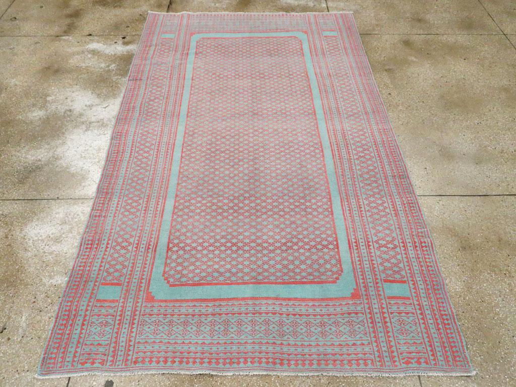 Mitte des 20. Jahrhunderts Persisch Flachgewebe Kilim Reversible Akzent Teppich (Kelim) im Angebot