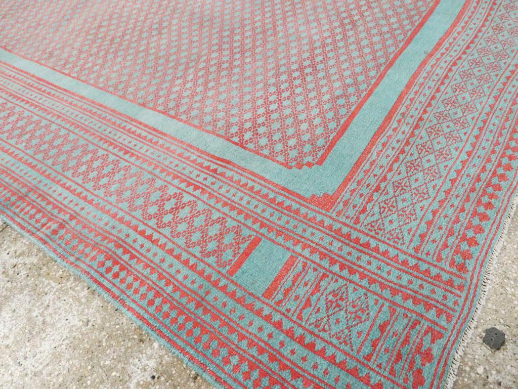 Mitte des 20. Jahrhunderts Persisch Flachgewebe Kilim Reversible Akzent Teppich (Handgewebt) im Angebot