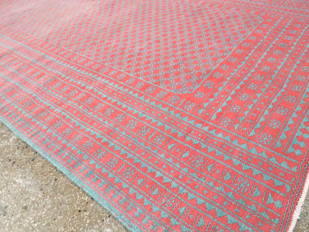 Mitte des 20. Jahrhunderts Persisch Flachgewebe Kilim Reversible Akzent Teppich im Angebot 1
