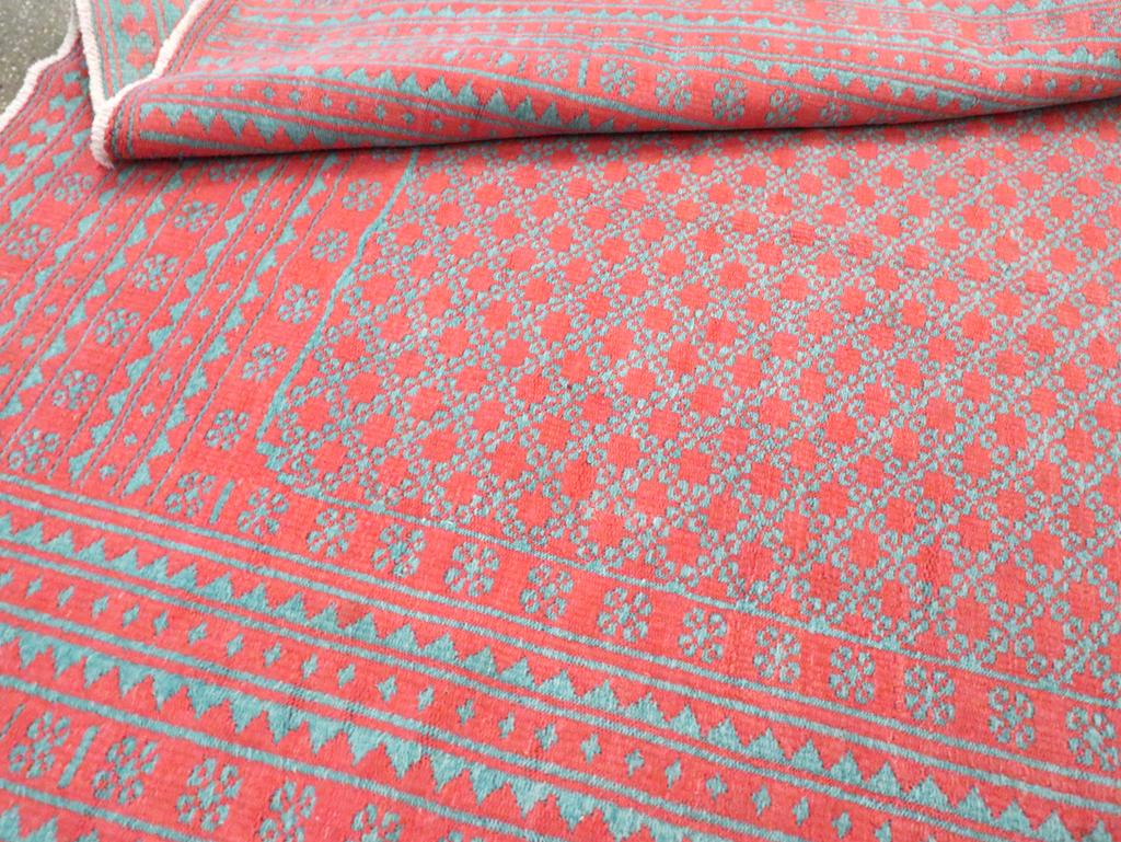 Mitte des 20. Jahrhunderts Persisch Flachgewebe Kilim Reversible Akzent Teppich im Angebot 2