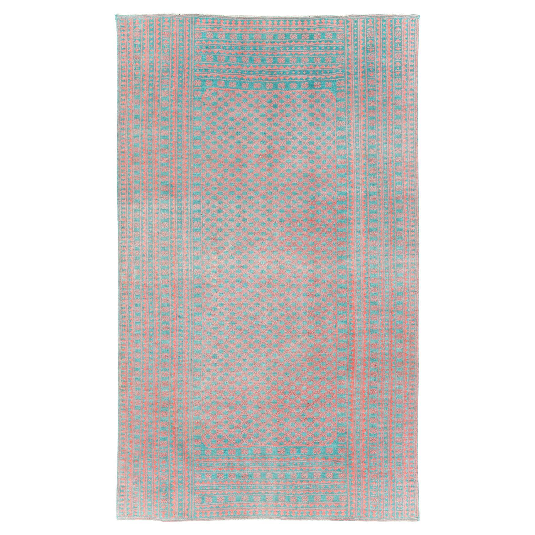 Mitte des 20. Jahrhunderts Persisch Flachgewebe Kilim Reversible Akzent Teppich