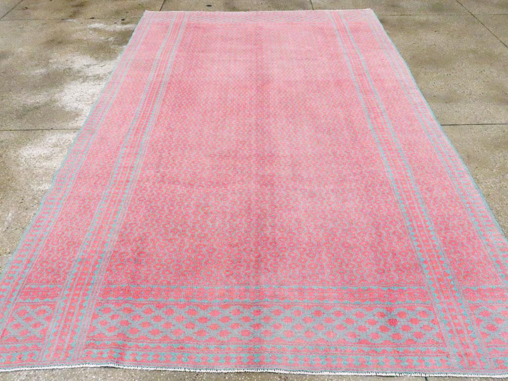 Cotone Tappeto persiano a trama piatta Kilim reversibile della metà del XX secolo in vendita