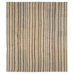 Tapis Kilim persan à tissage plat du milieu du 20e siècle